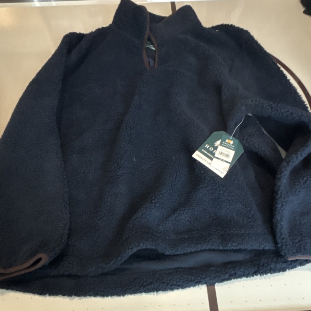 Horizon by Bass Creek Outfitters Fleece Sweater Navy Men's Long Sleeve XXL